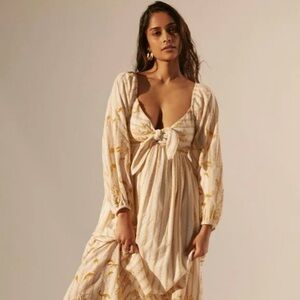 Anthropologie Eyelet Maxi